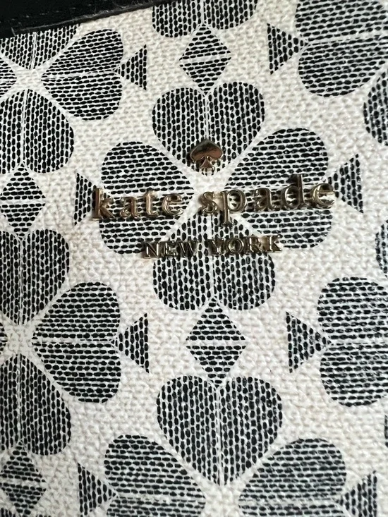 kate spade Black & White Floral Dome Satchel with Top Handles - Picture 2 of 5